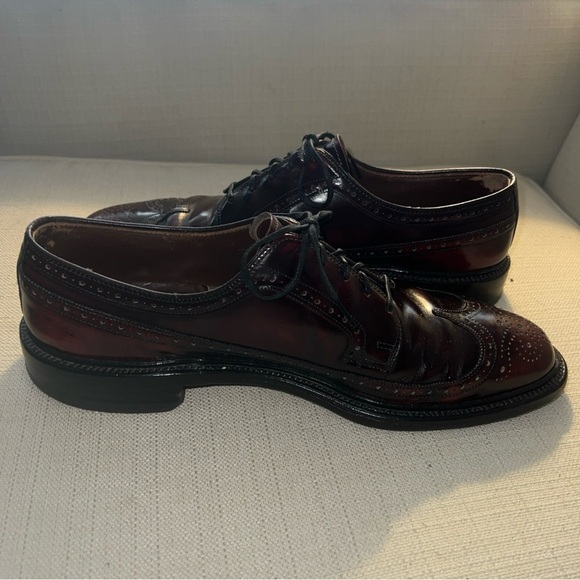 Wright Arch Preserver Shoes Burgundy Leather Wingtip Oxfords Men’s Size 10C